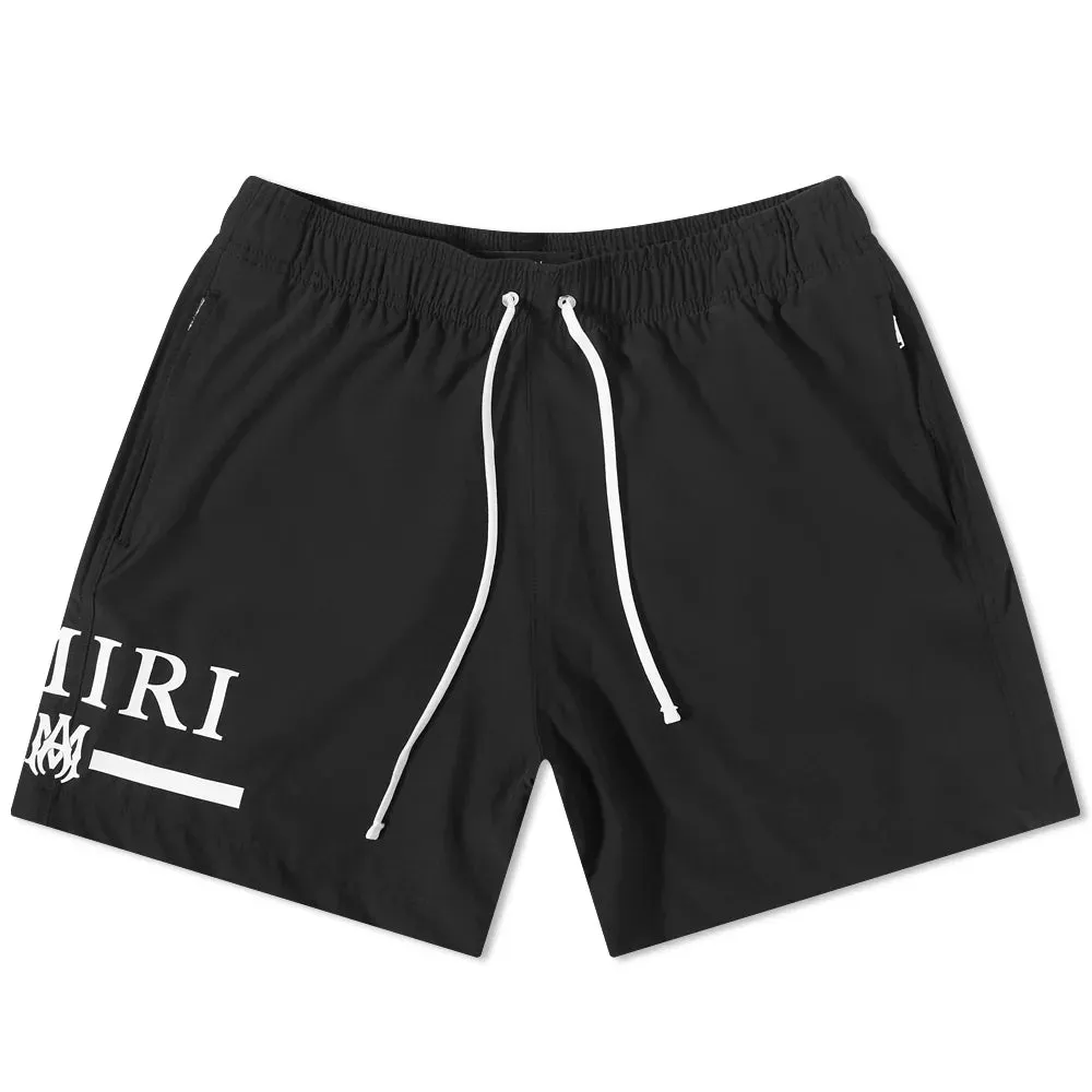 Amiri Black Logo Swimshorts
