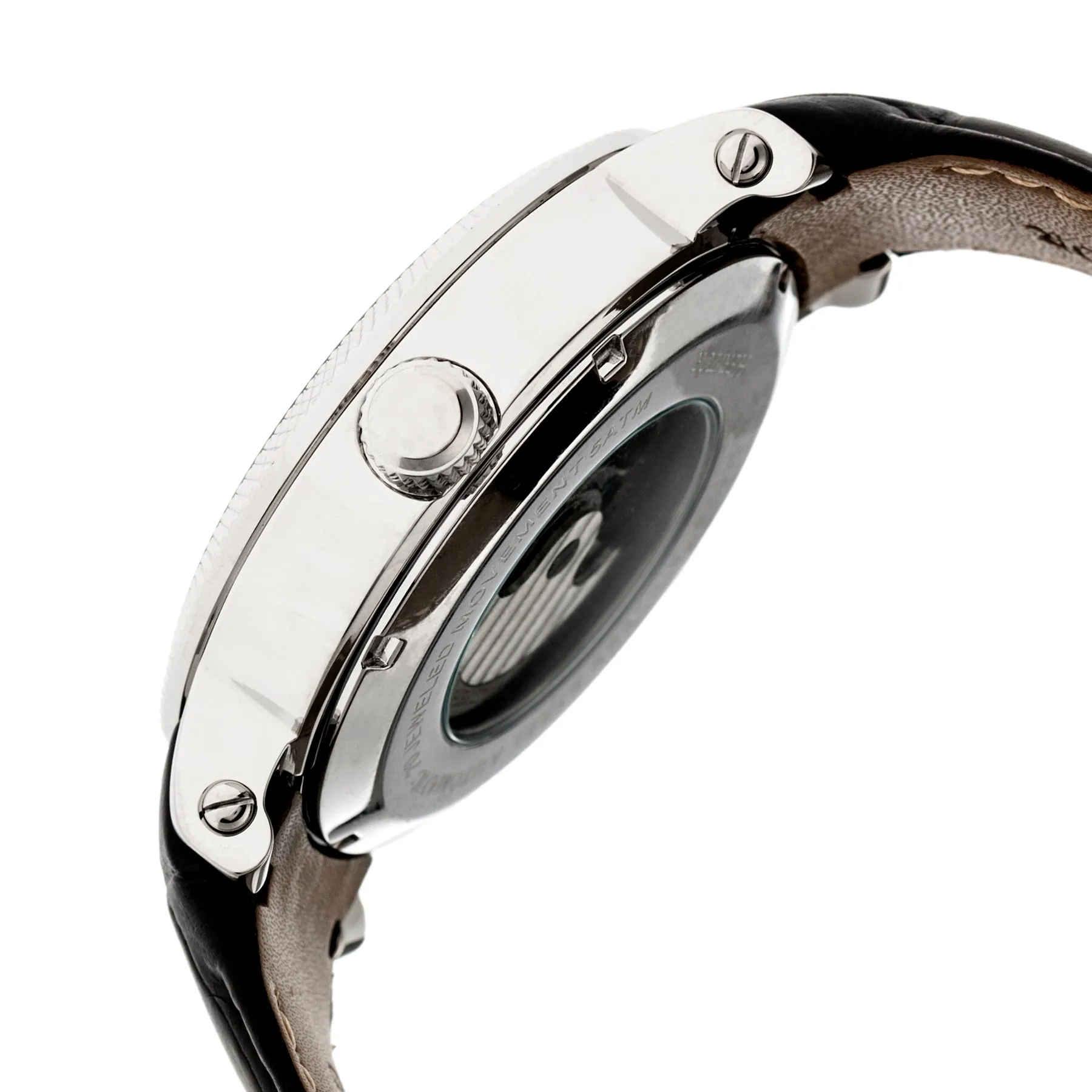 Aries Skeleton Leather-Band Watch