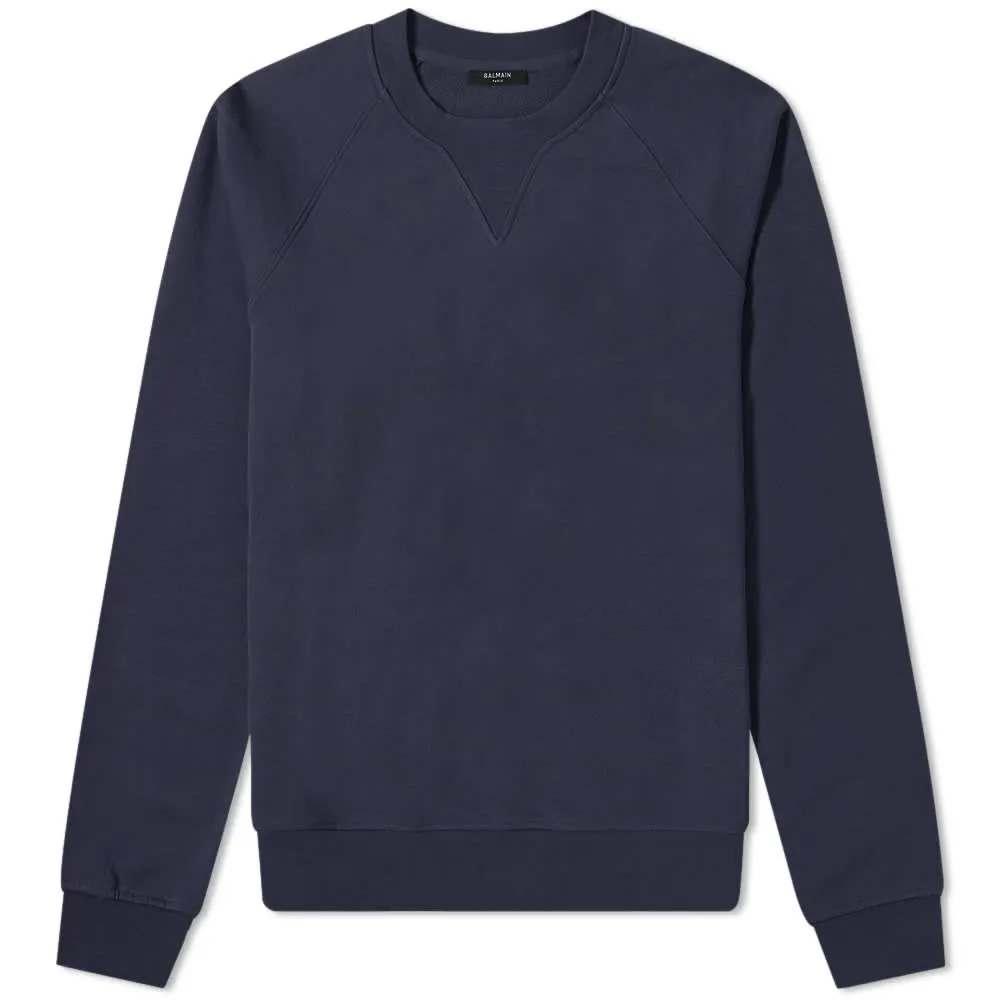 Balmain Navy Embossed Tape Logo Sweatshirt