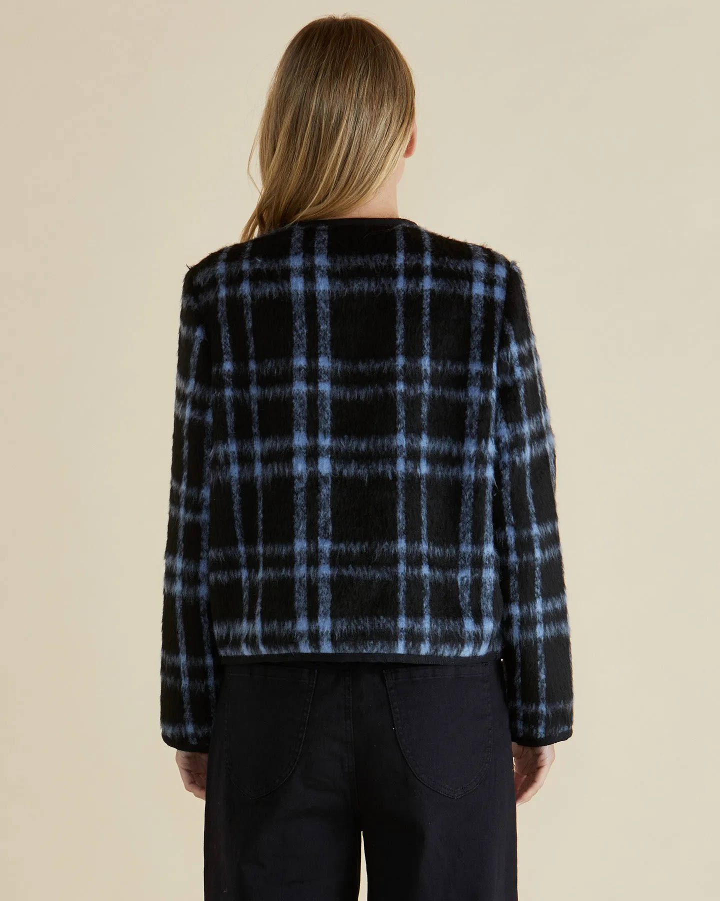 Betty Basics Charlie Check Jacket Blue Check