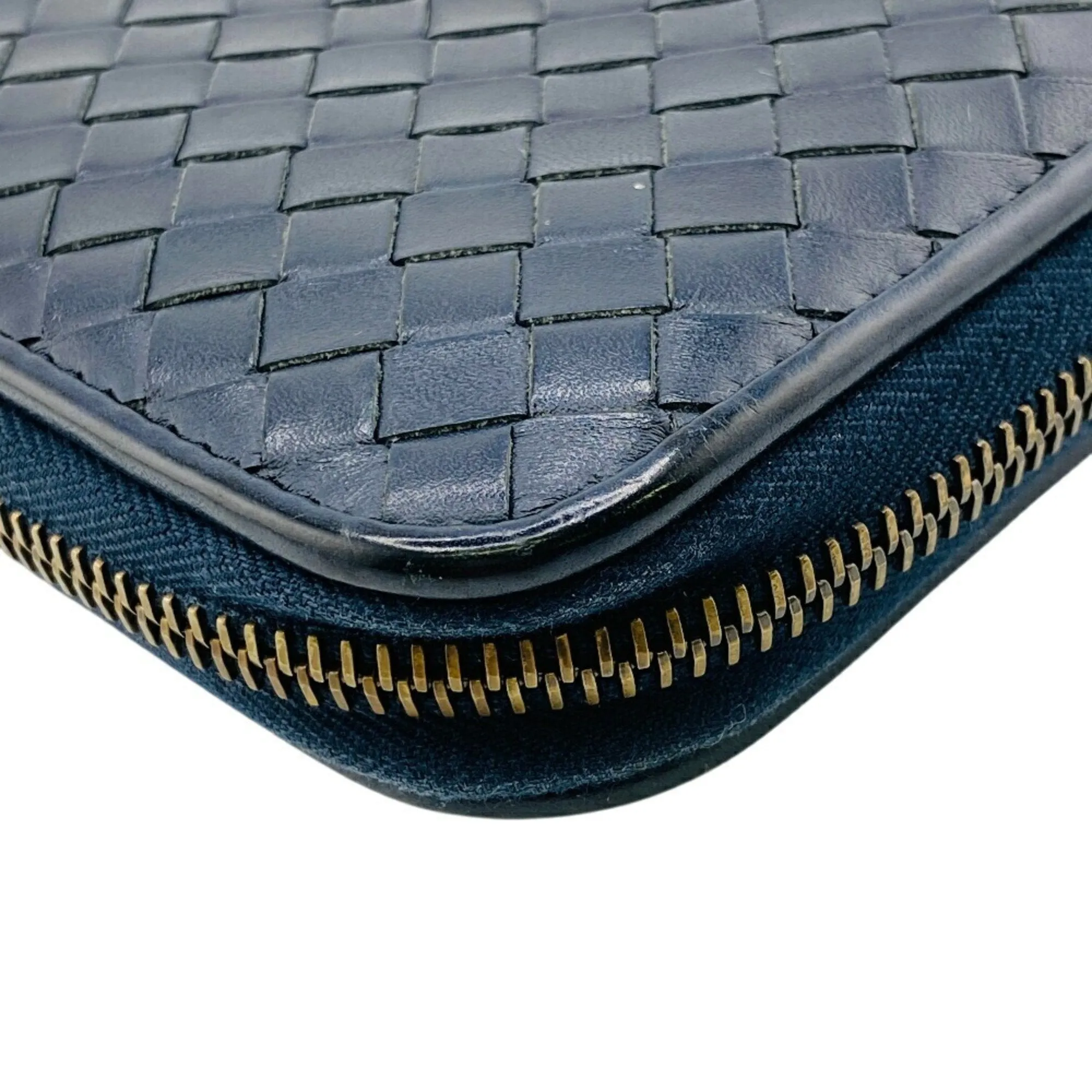 Bottega Veneta Leather Long Wallet (Bi-Fold) (Pre-Owned)