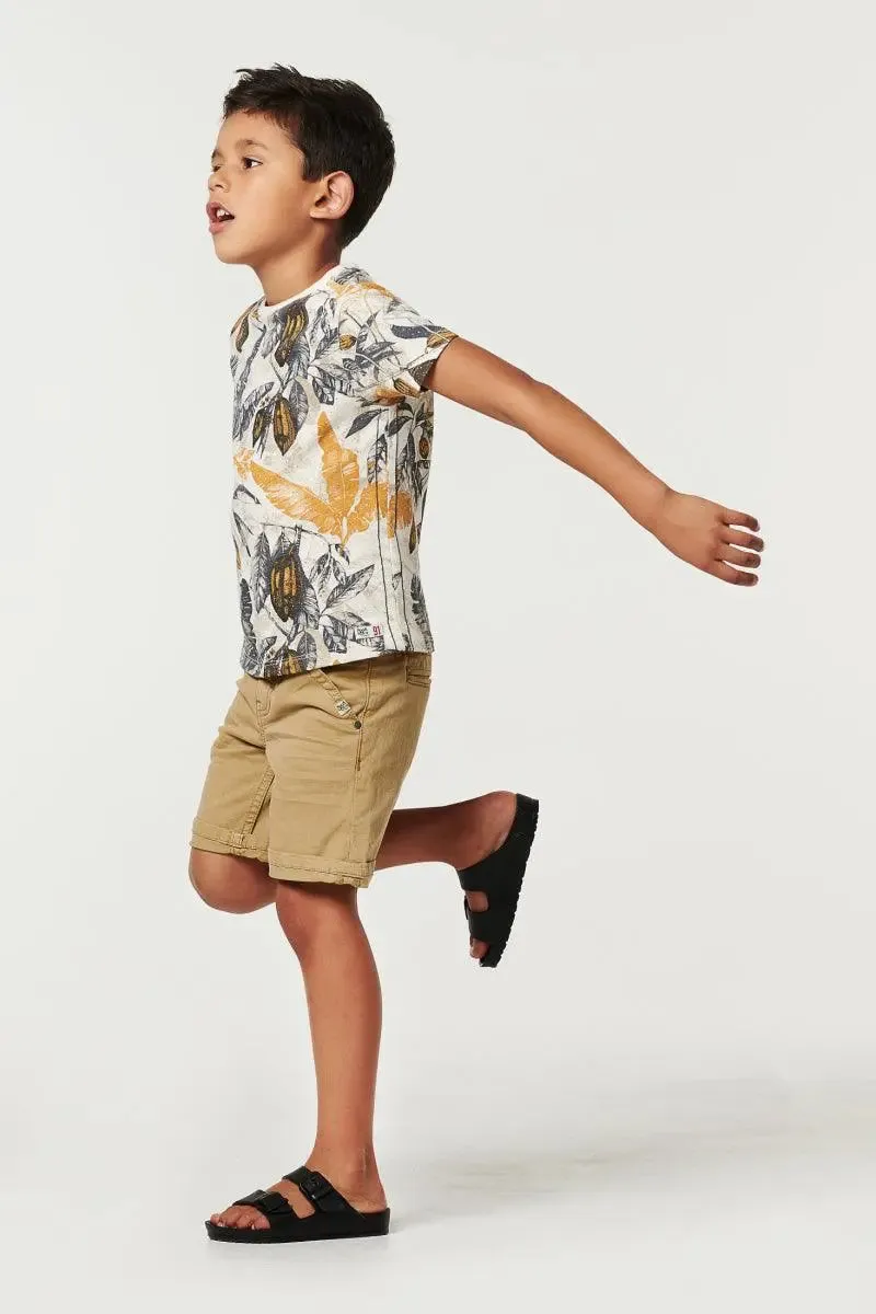 Boys Tee Short Sleeve Gingoog Allower Print | Noppies