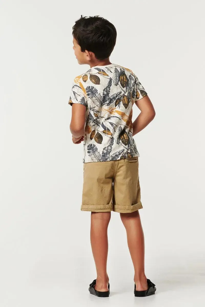 Boys Tee Short Sleeve Gingoog Allower Print | Noppies