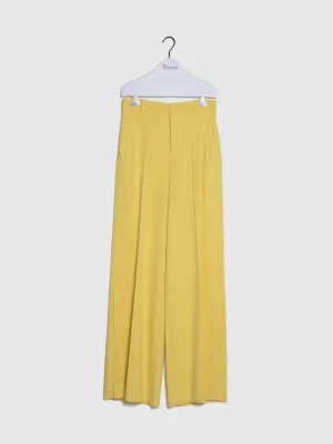 Calças Fluídas em Amarelo
