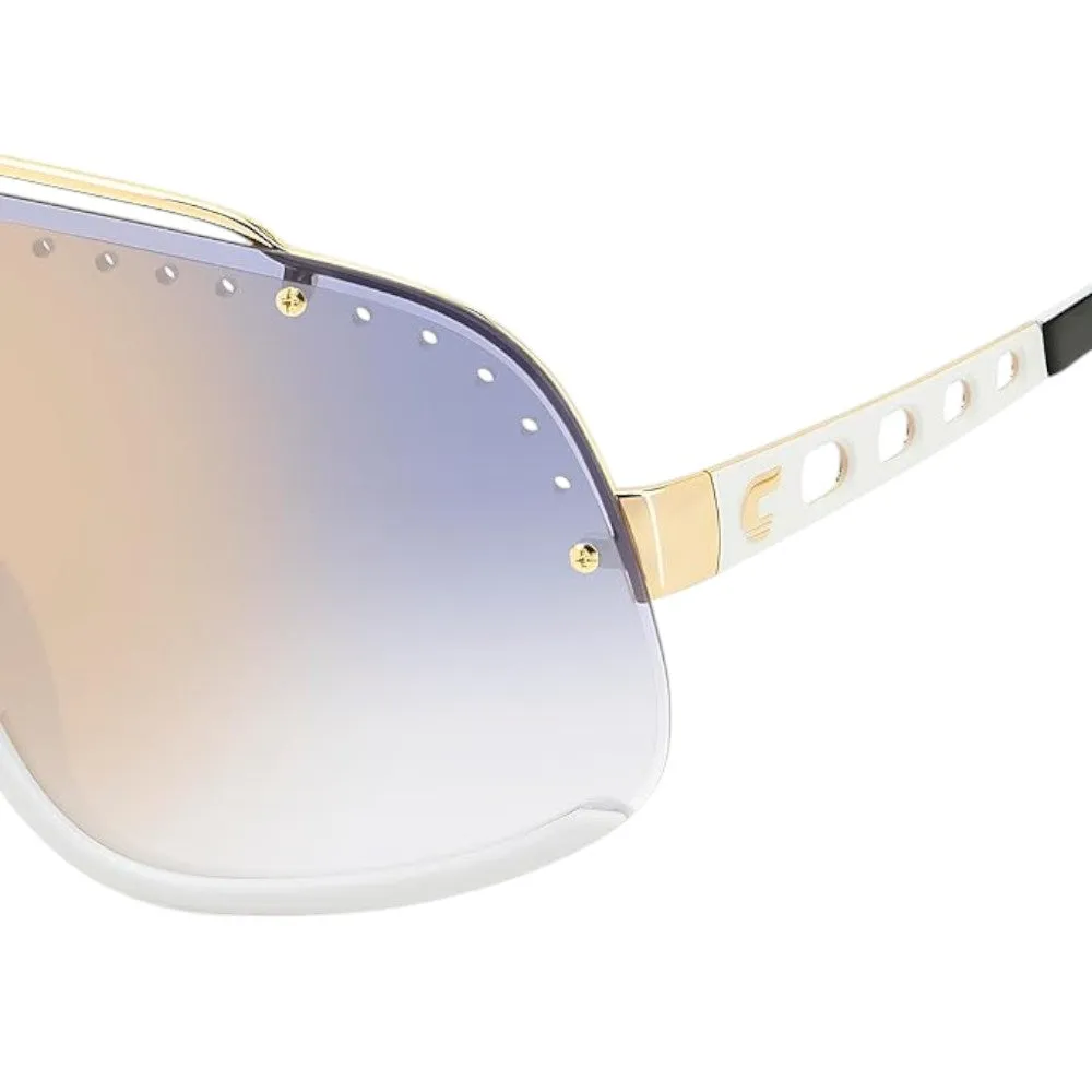 Carrera FLAGLAB Unisex White Frame Blue Lens Sunglasses 99-01-130