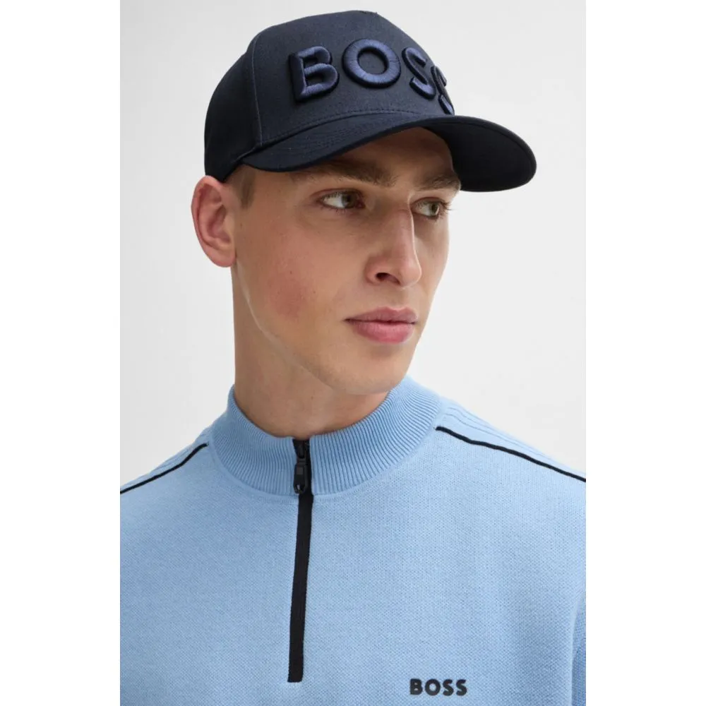 Cotton-twill cap with 3D embroidered logo