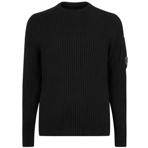 CP Company Black Merino Wool Lens Knit