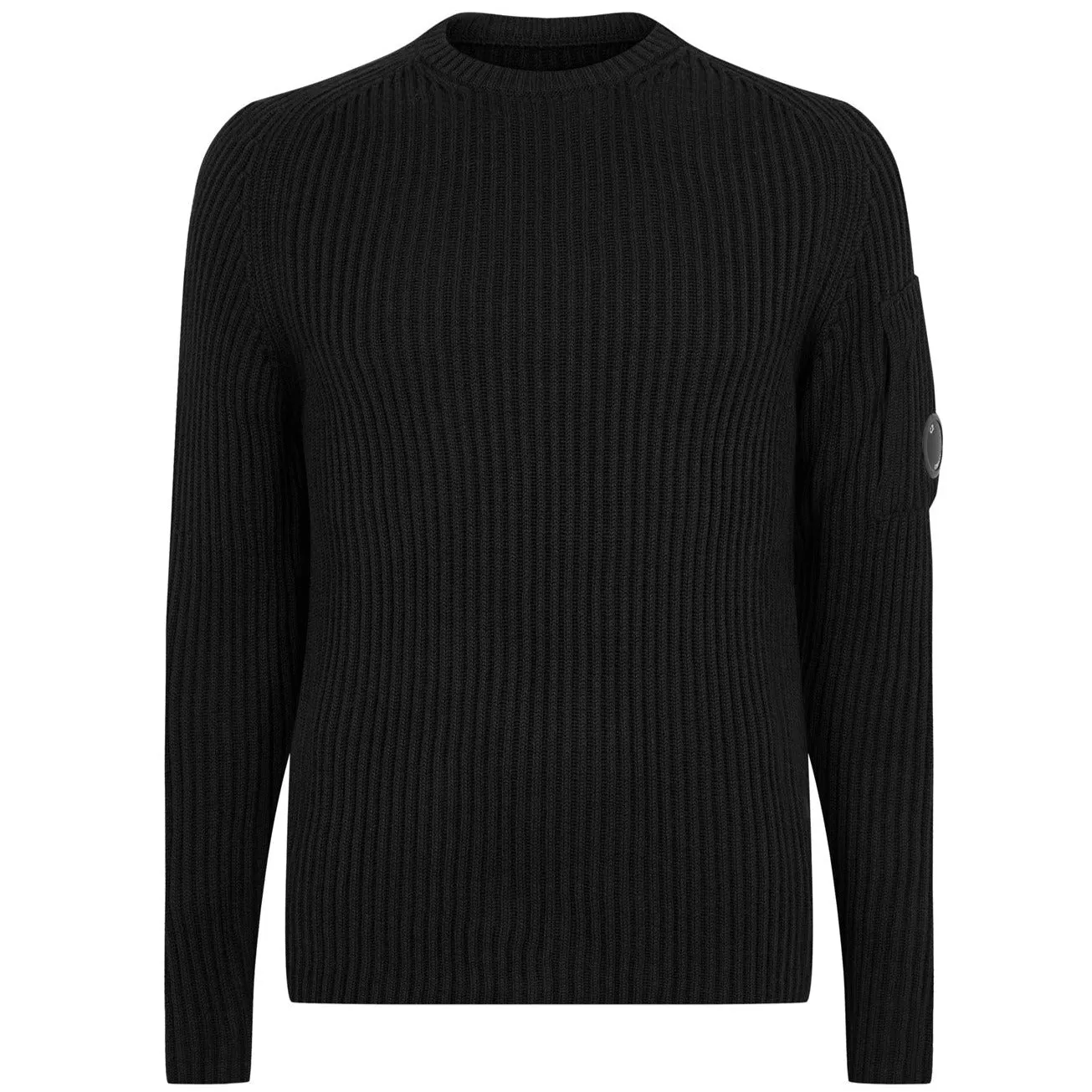 CP Company Black Merino Wool Lens Knit