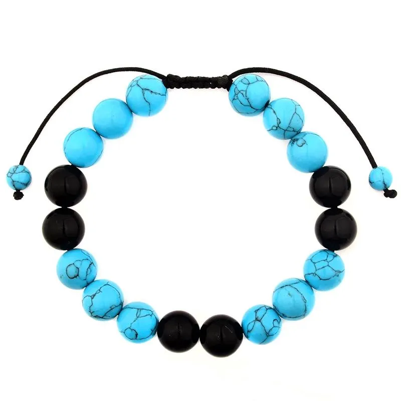 Crucible Los Angeles Polished Turqouise Beads Adjustable Bracelet