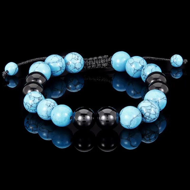 Crucible Los Angeles Polished Turqouise Beads Adjustable Bracelet