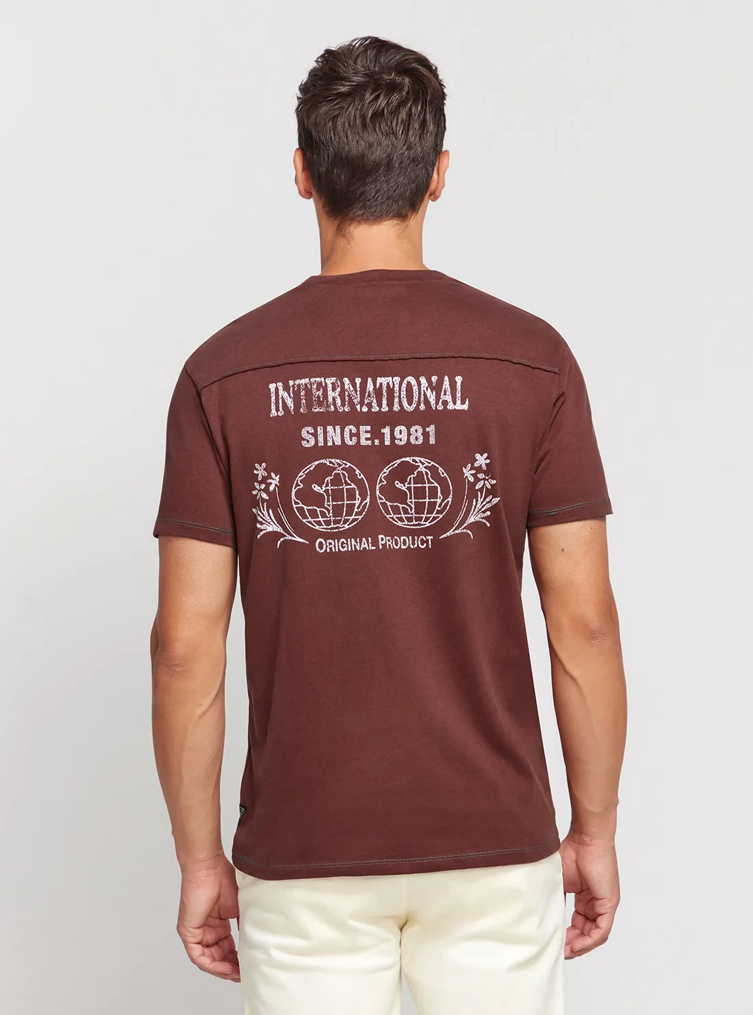 Eco Brown Short Sleeve T-Shirt Guess
