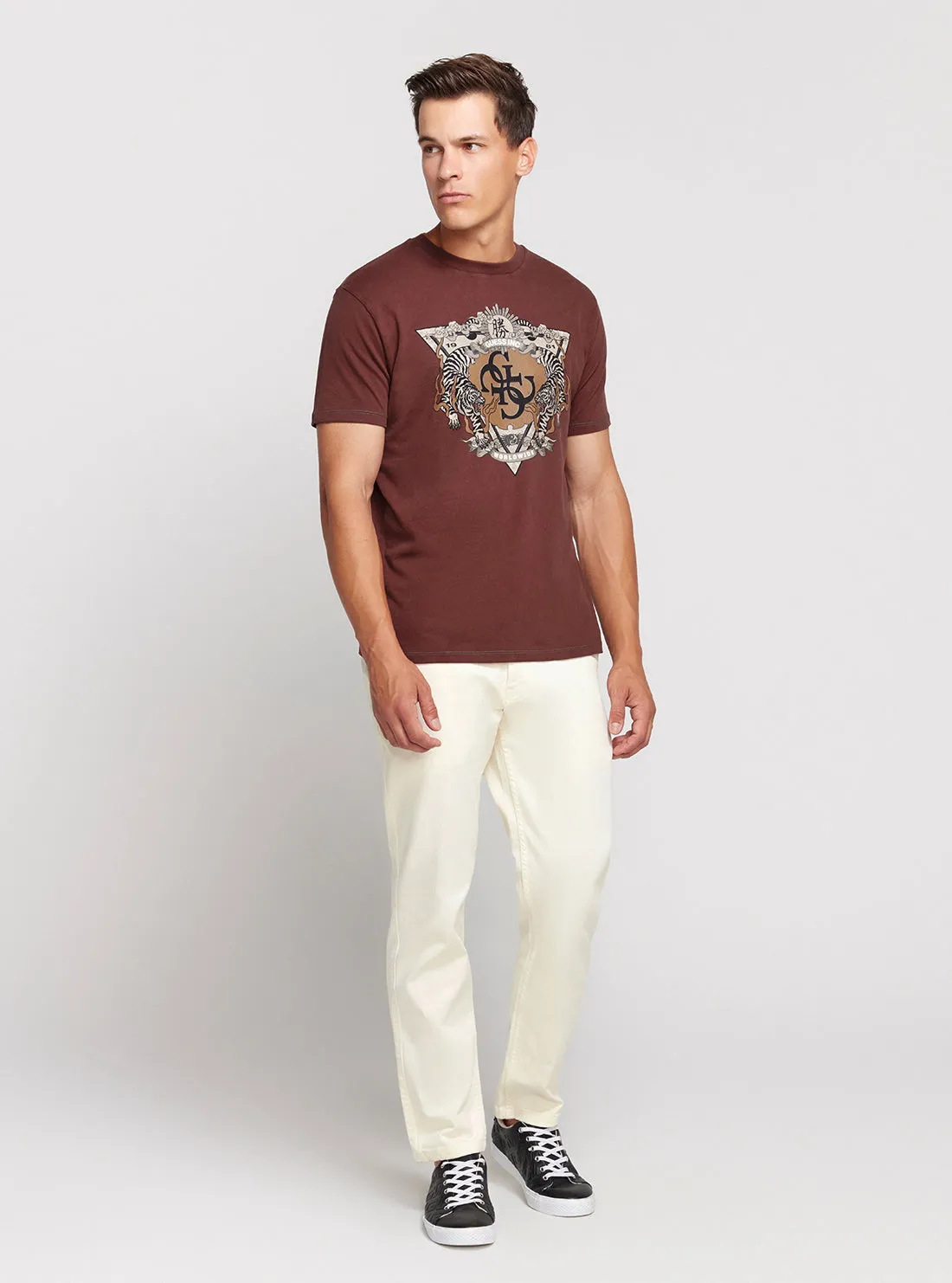 Eco Brown Short Sleeve T-Shirt Guess