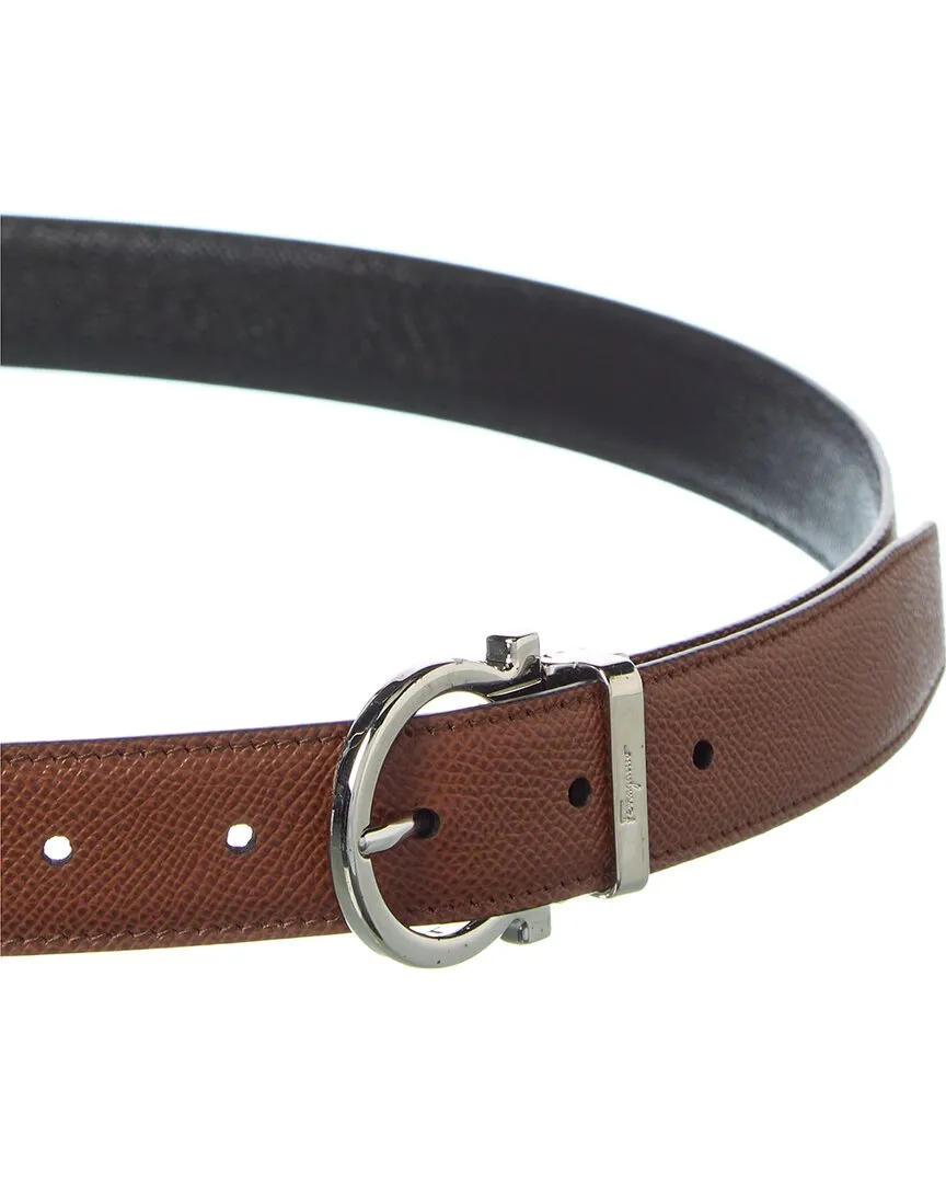 Ferragamo Gancini Reversible & Adjustable Leather Belt