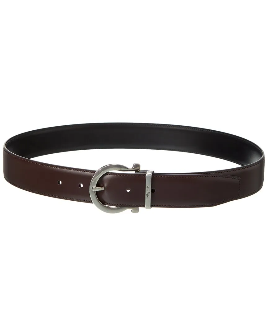 Ferragamo Gancini Reversible & Adjustable Leather Belt