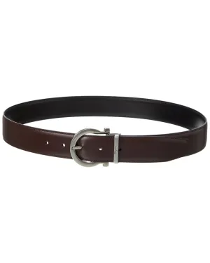 Ferragamo Gancini Reversible & Adjustable Leather Belt