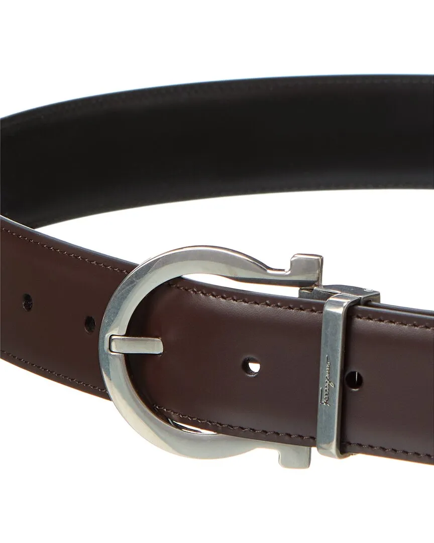 Ferragamo Gancini Reversible & Adjustable Leather Belt