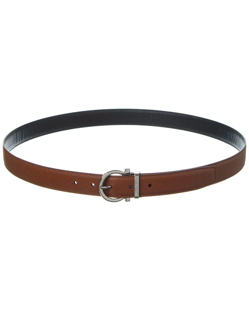Ferragamo Gancini Reversible & Adjustable Leather Belt