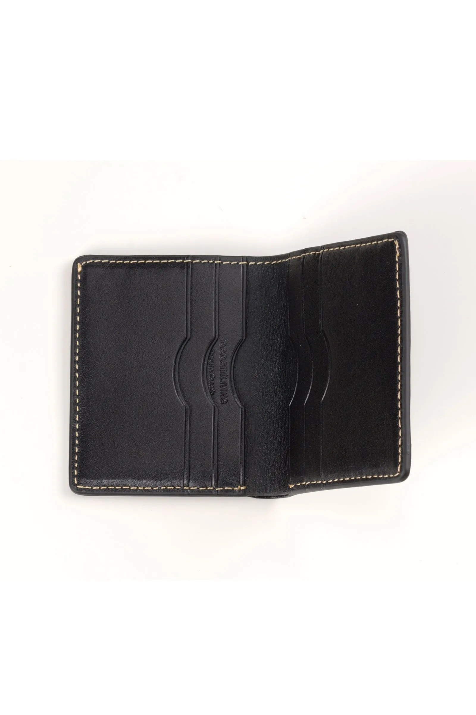 Handcrafted Full Grain Slim Bifold Leather wallet - Black