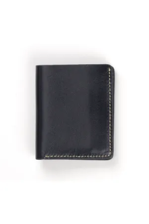 Handcrafted Full Grain Slim Bifold Leather wallet - Black
