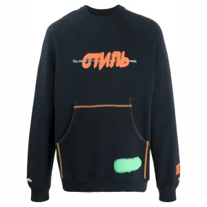 Heron Preston Black Spray Sweatshirt