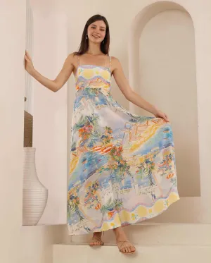 Iris Maxi Collette Maxi Dress Square Neckline Pockets Spaghetti Strap - Summer Down Under