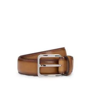 Italian-leather holdall with contrast stitching