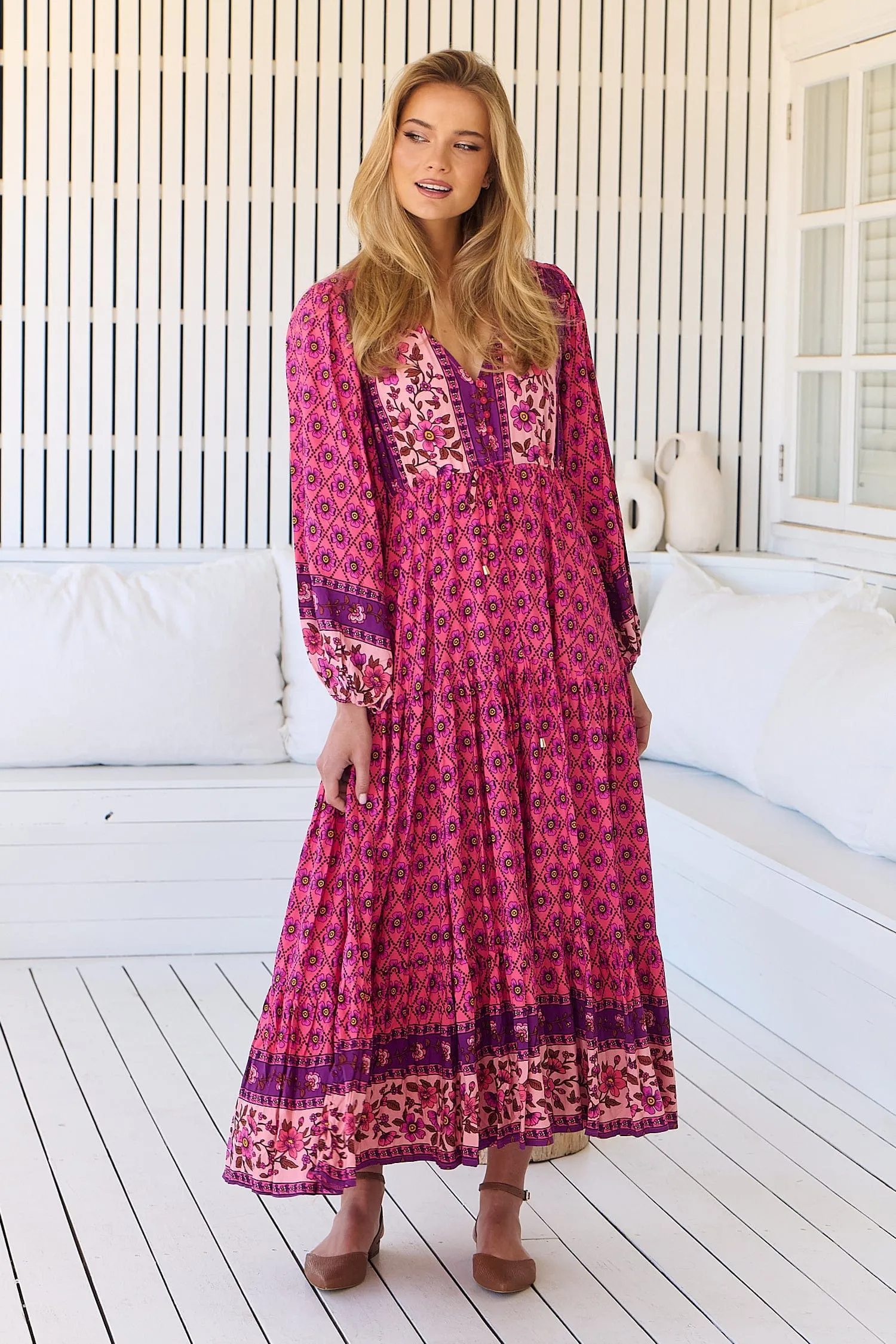 Jaase Teresa Maxi Dress Long Billowy Sleeve - Jolene
