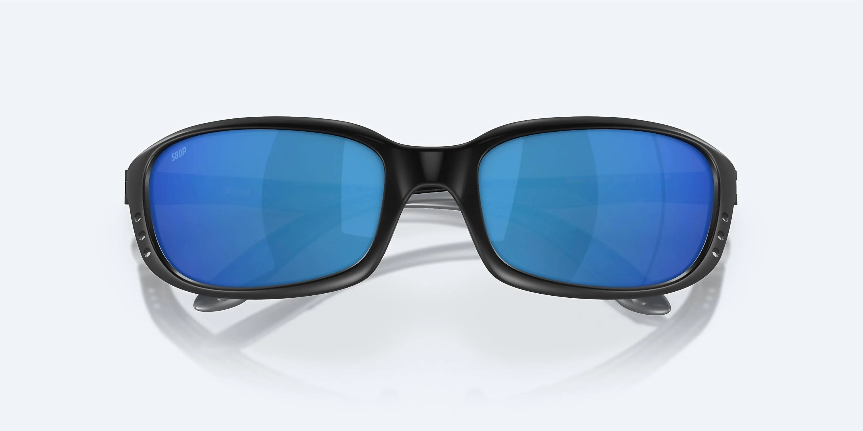 Men's Brine Sunglasses In Matte Black/blue Mirror Polarized Polycarbonate