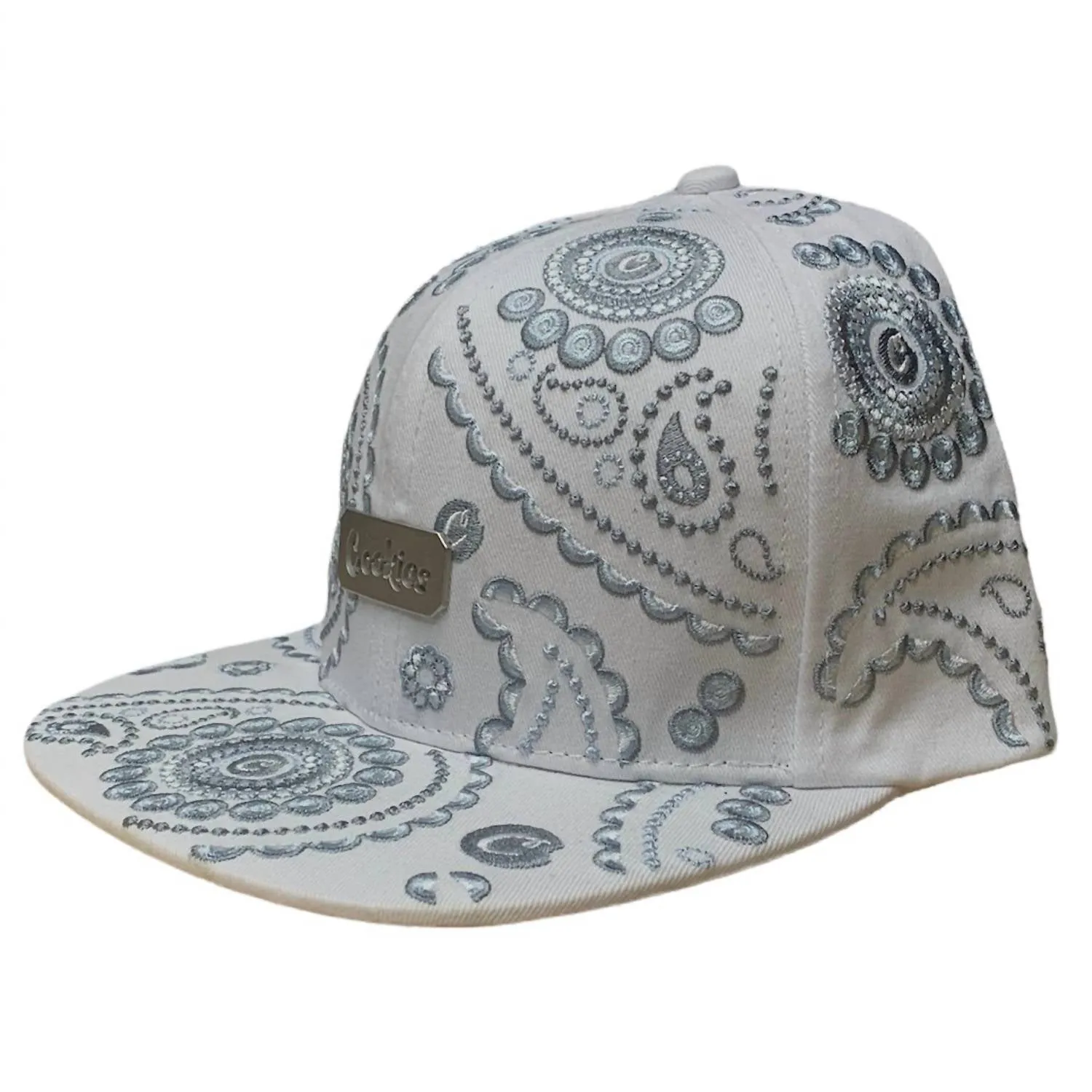 Men's Casablanca Canvas Snapback Cap In White