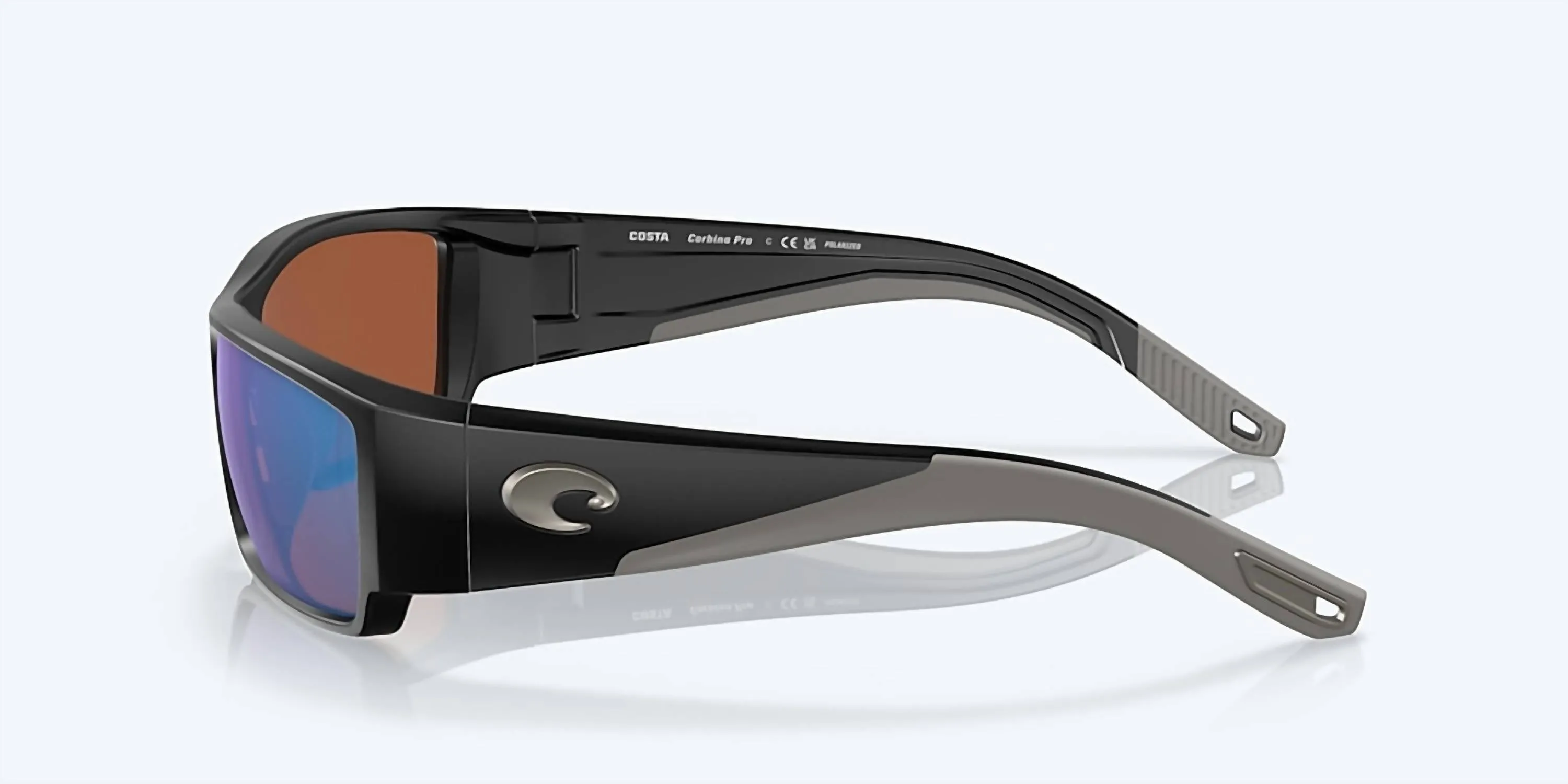 Men's Corbina Pro Sunglasses In Matte Black/green Mirror Polarized Glass