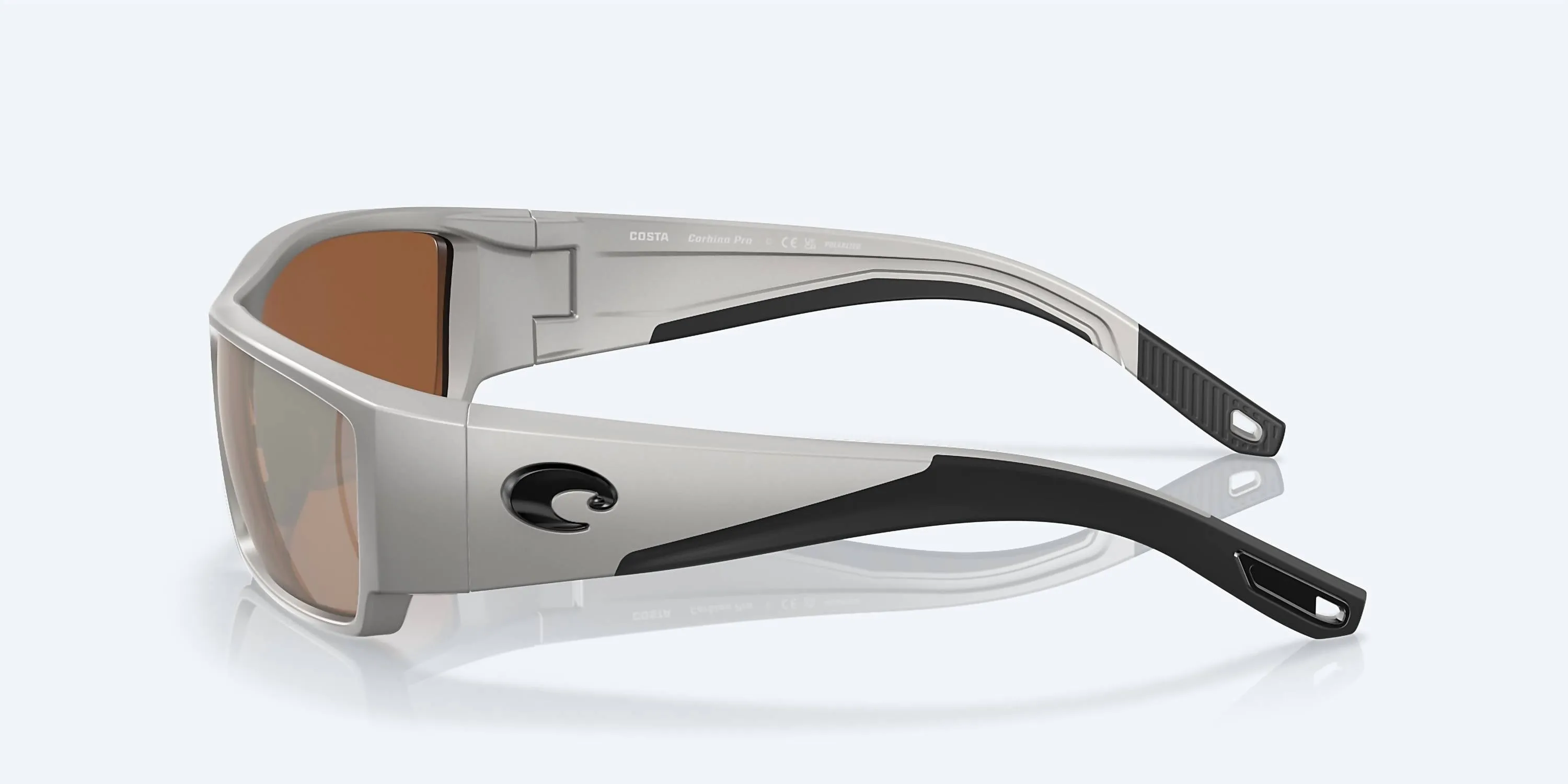 Men's Corbina Pro Sunglasses In Metallic Silver/copper Silver Mirror