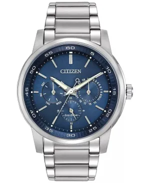 Men's Dress Eco-Drive Stainless Steel Watch In Blue