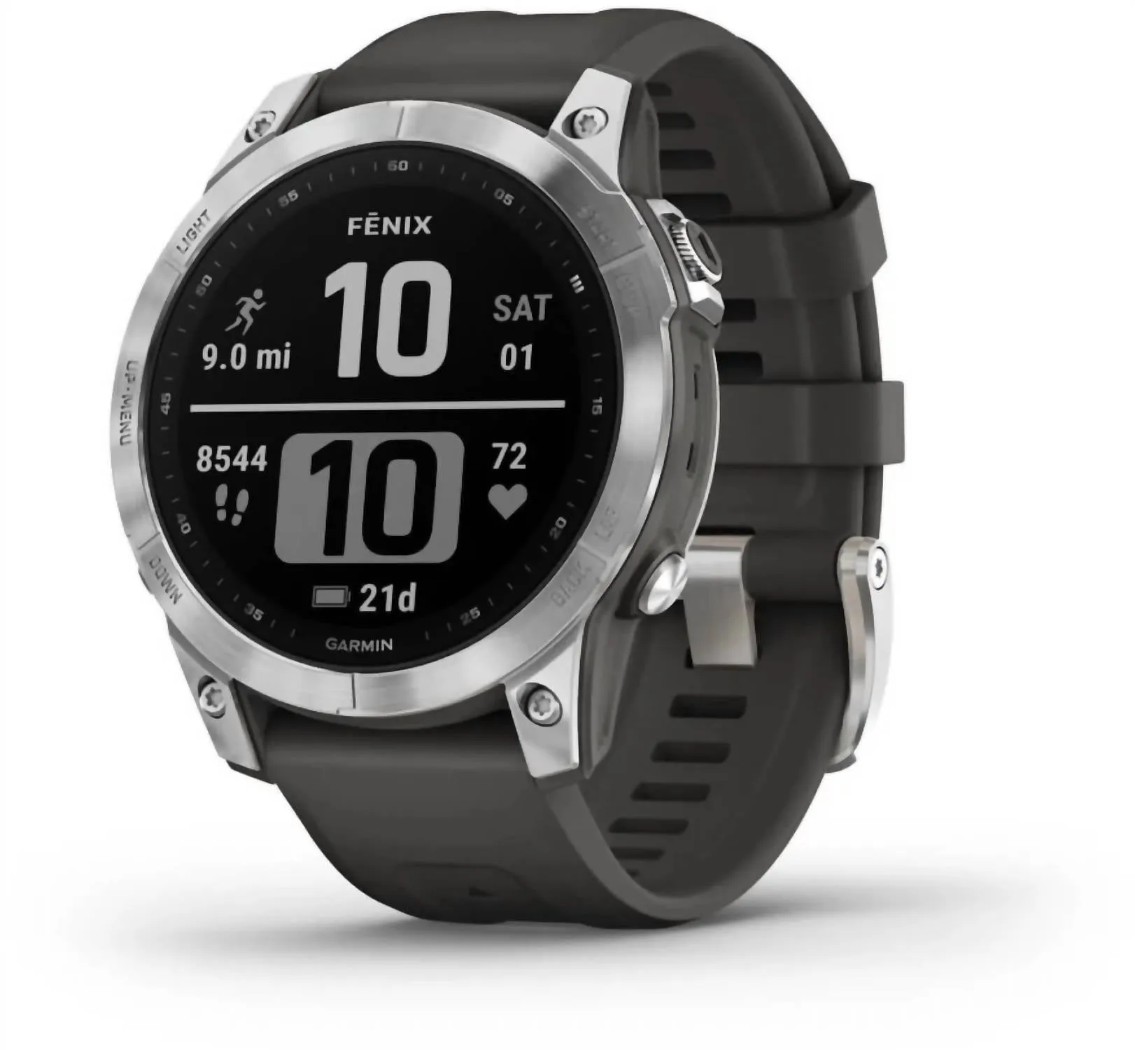Men's Fenix 7 Multisport Smart Watch In Silver,graphite Band