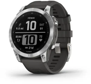 Men's Fenix 7 Multisport Smart Watch In Silver,graphite Band
