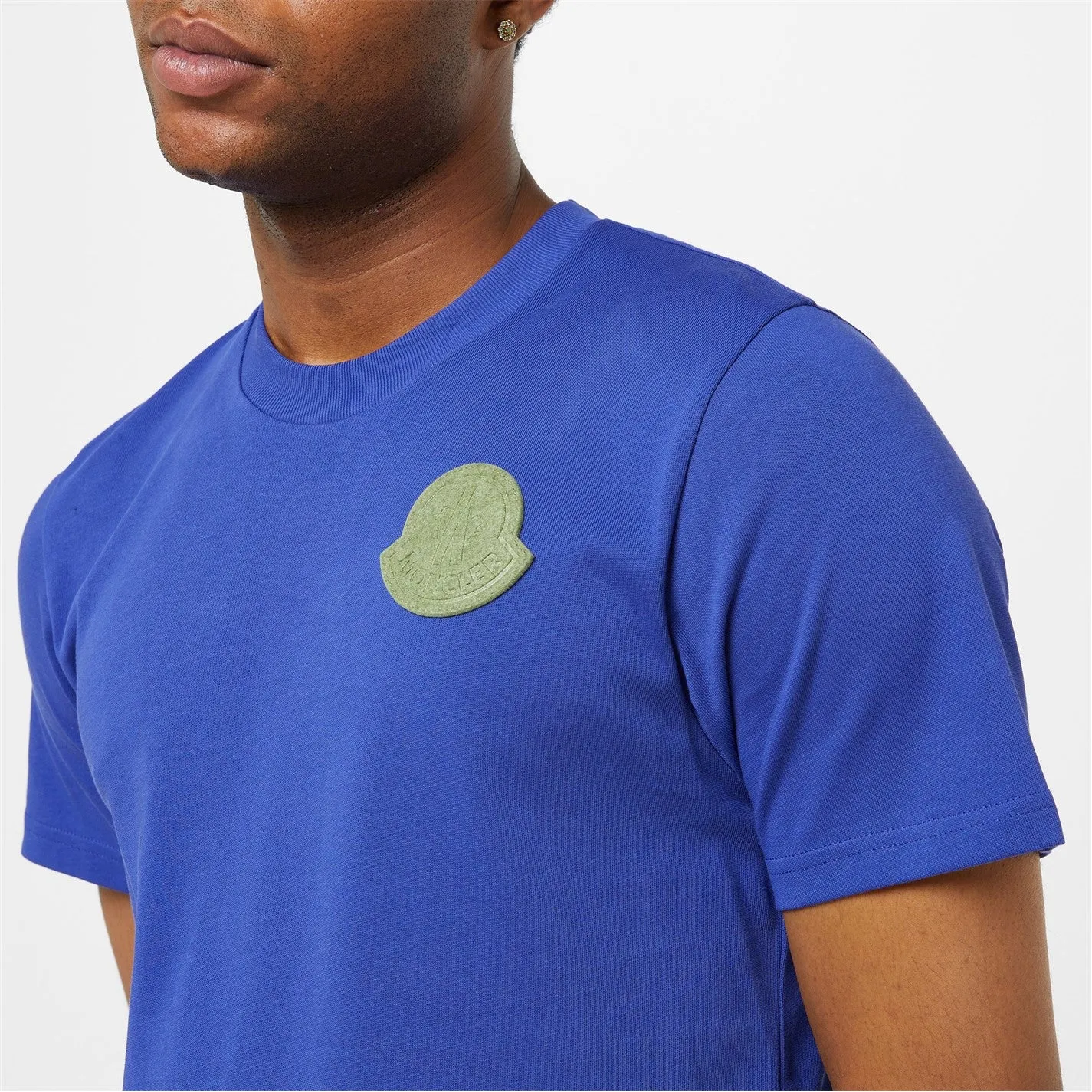Moncler Blue Applique Logo T-Shirt