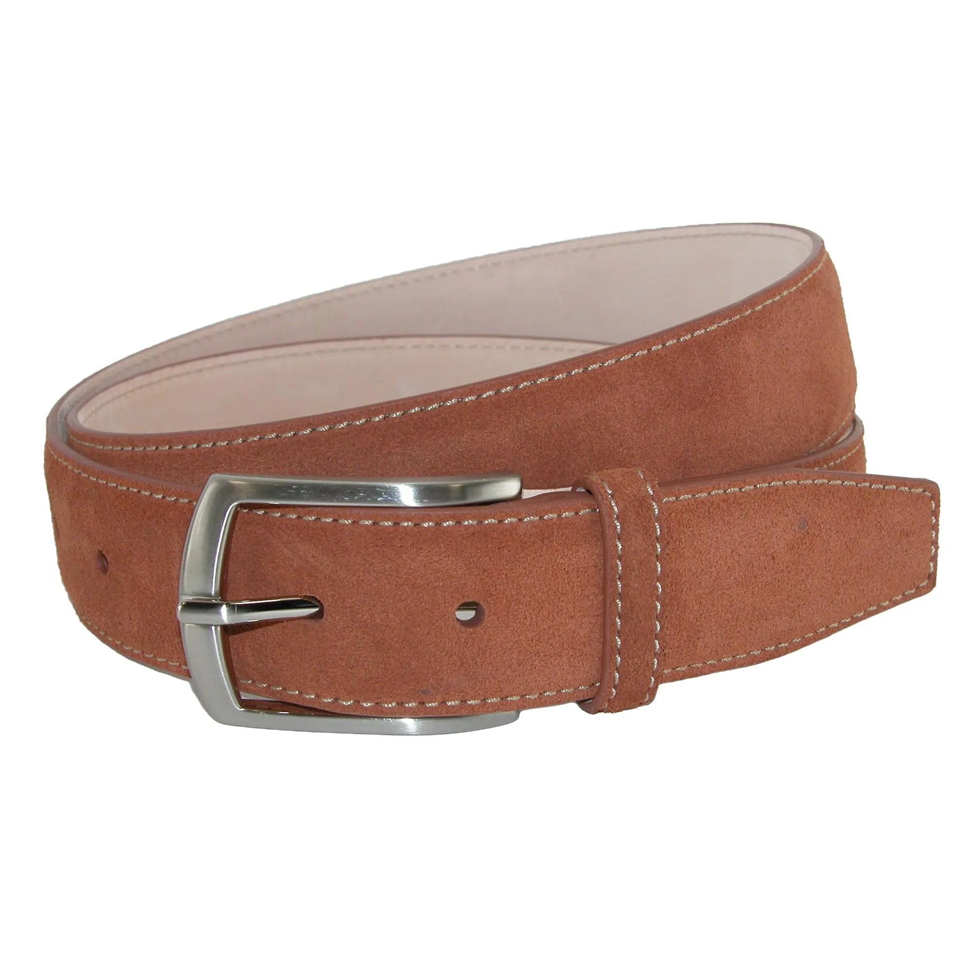 Monza Suede Belt with Contrast Stitch