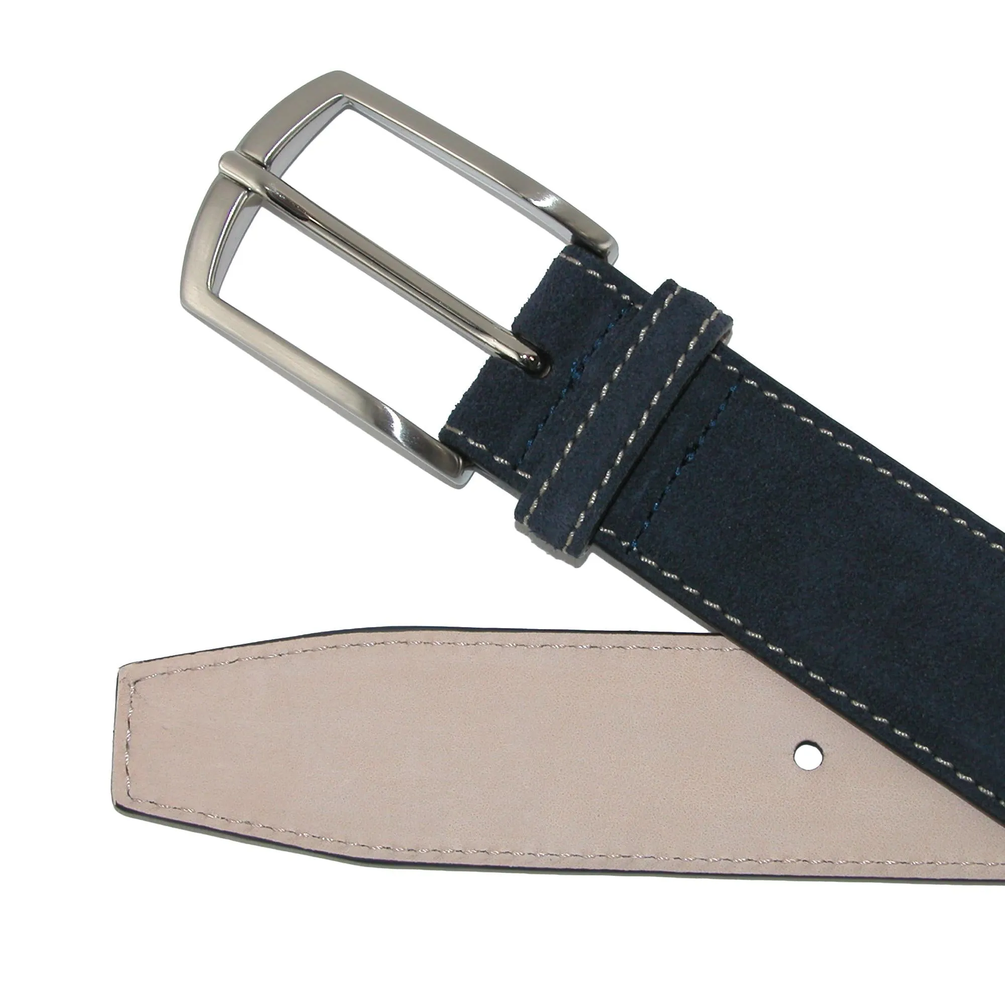 Monza Suede Belt with Contrast Stitch