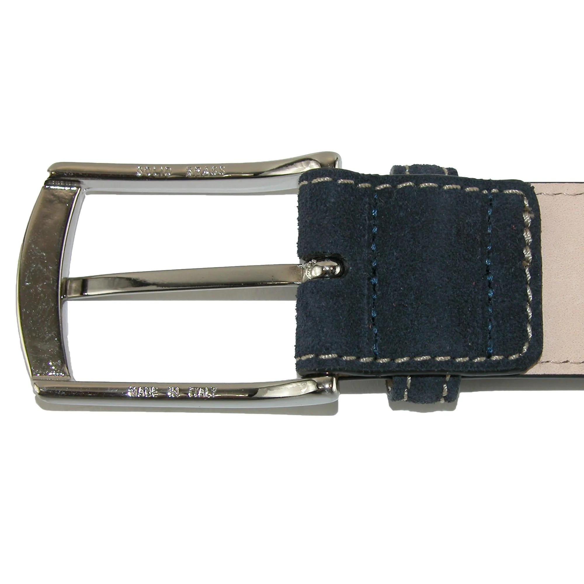 Monza Suede Belt with Contrast Stitch