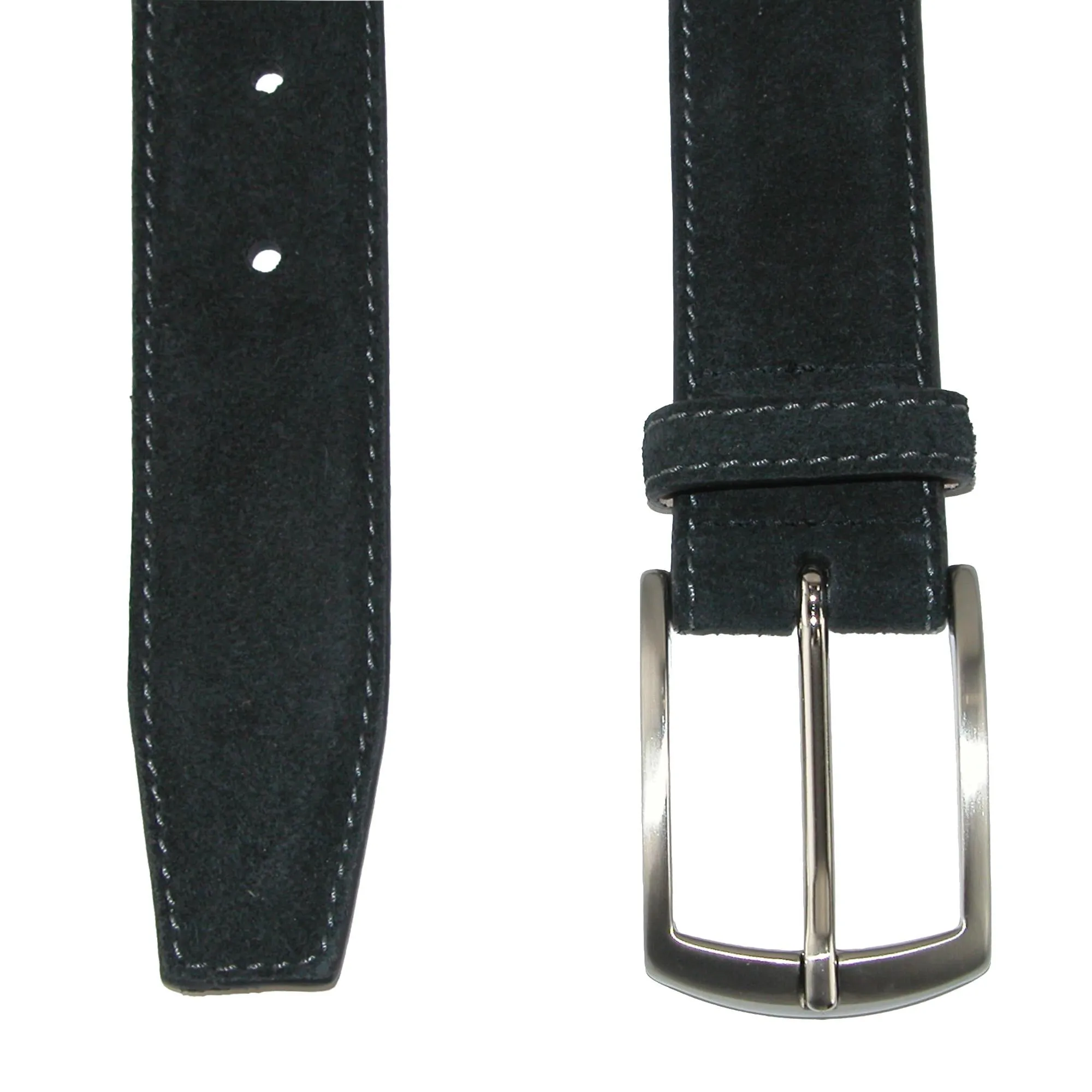 Monza Suede Belt with Contrast Stitch