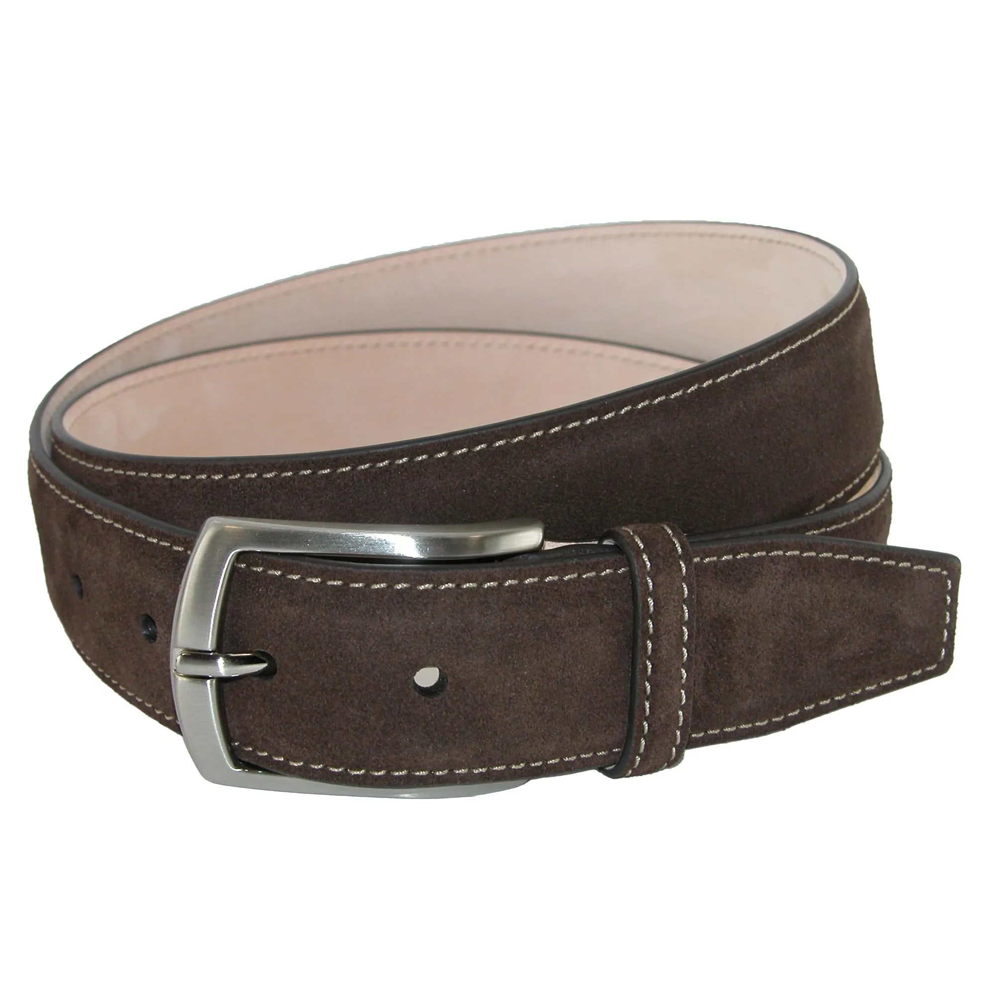 Monza Suede Belt with Contrast Stitch