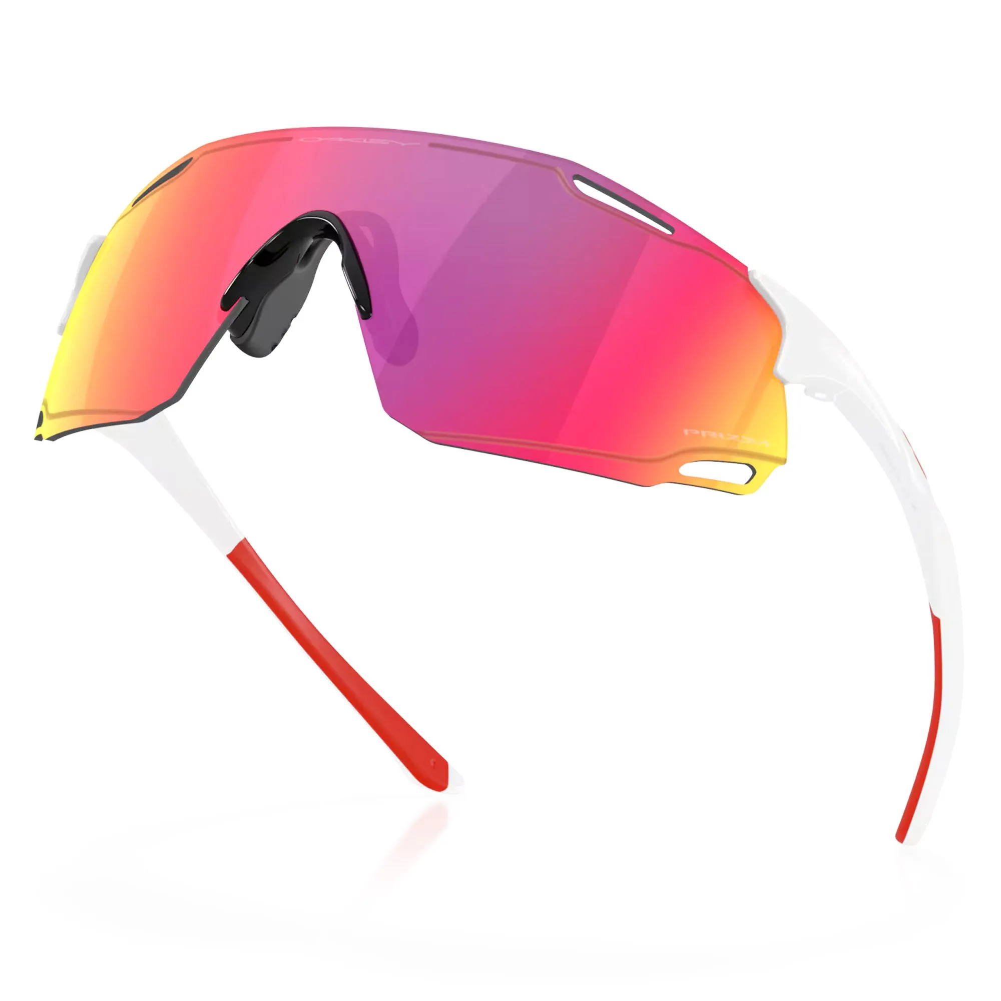 Oakley Cybr Dyno Glasses - Polished white prizm road