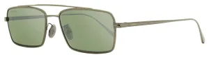 Omega Men's Rectangular Sunglasses OM0028H 08Q Gunmetal 56mm