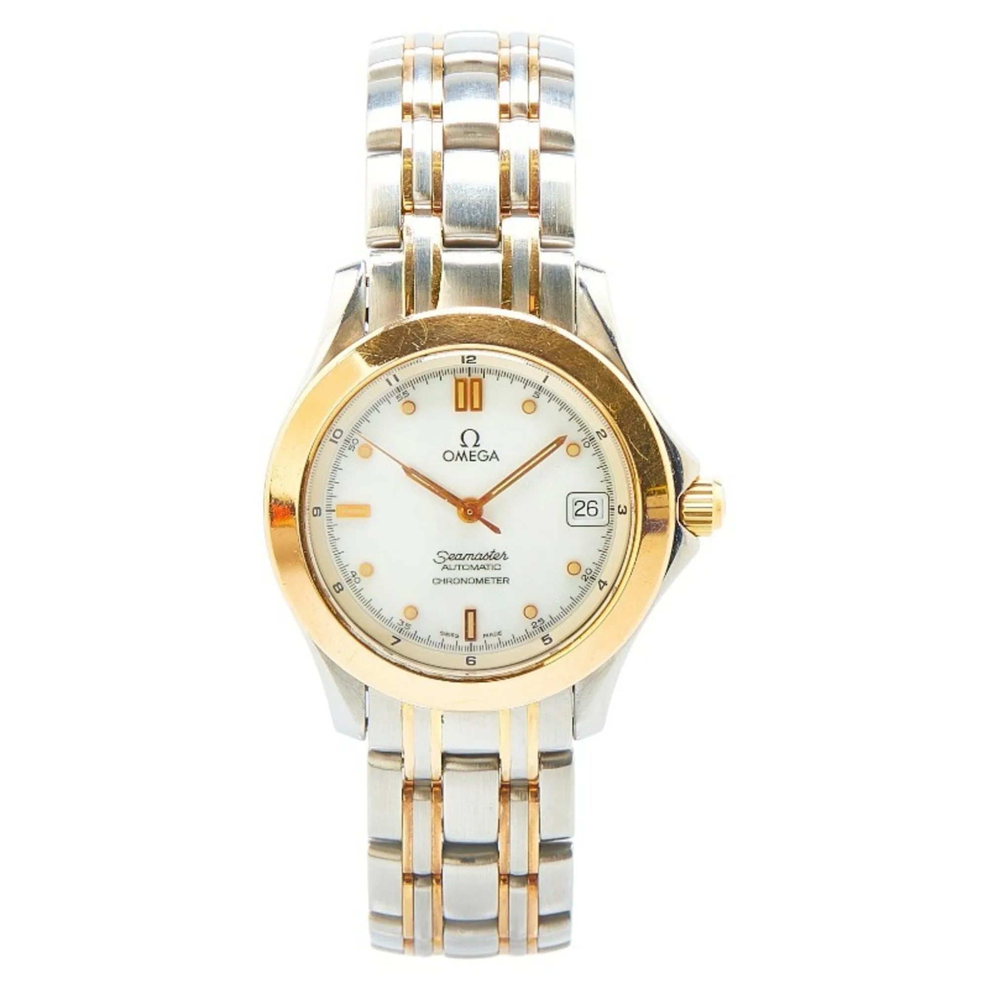 Omega Stainless Steel yellow gold (18K) Wristwatch (Pre-Owned)