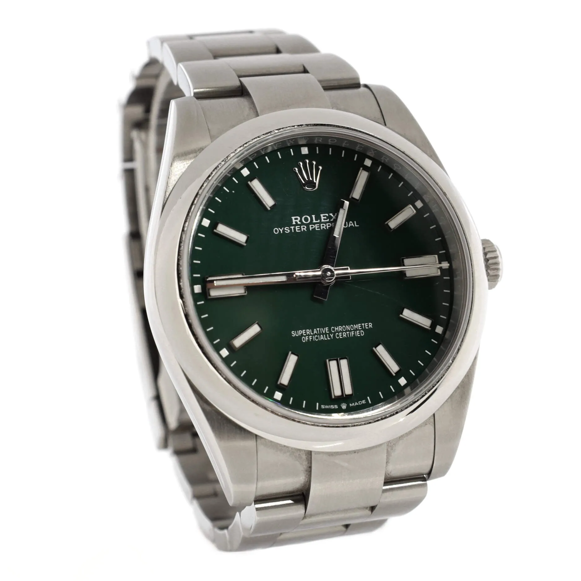 Oyster Perpetual Green Automatic Watch Stainless Steel 41