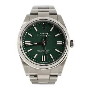 Oyster Perpetual Green Automatic Watch Stainless Steel 41
