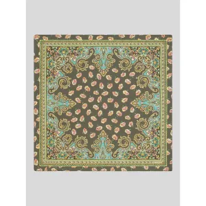 POCKET SQUARE WITH PAISLEY BORDER