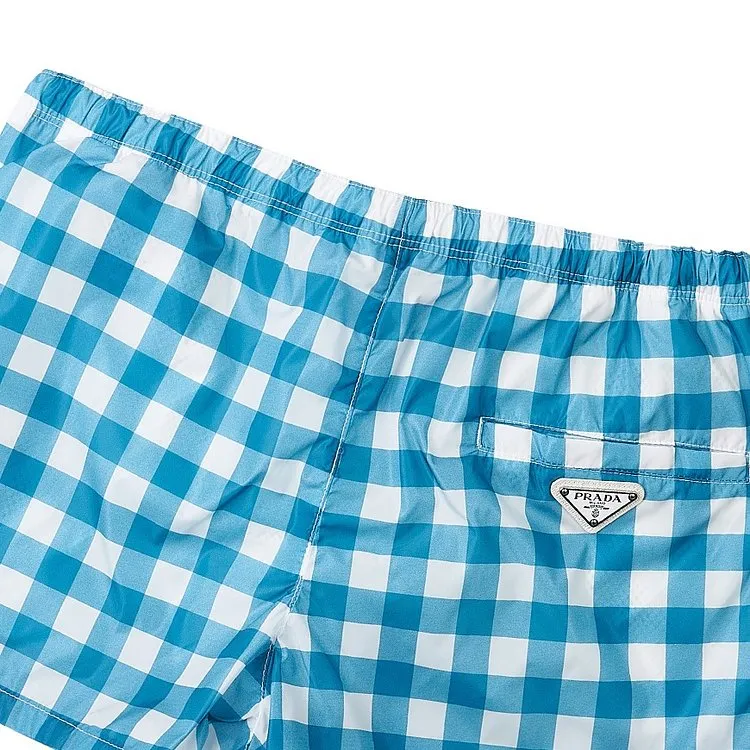 Prada Turquoise Triangle Logo Swimshorts