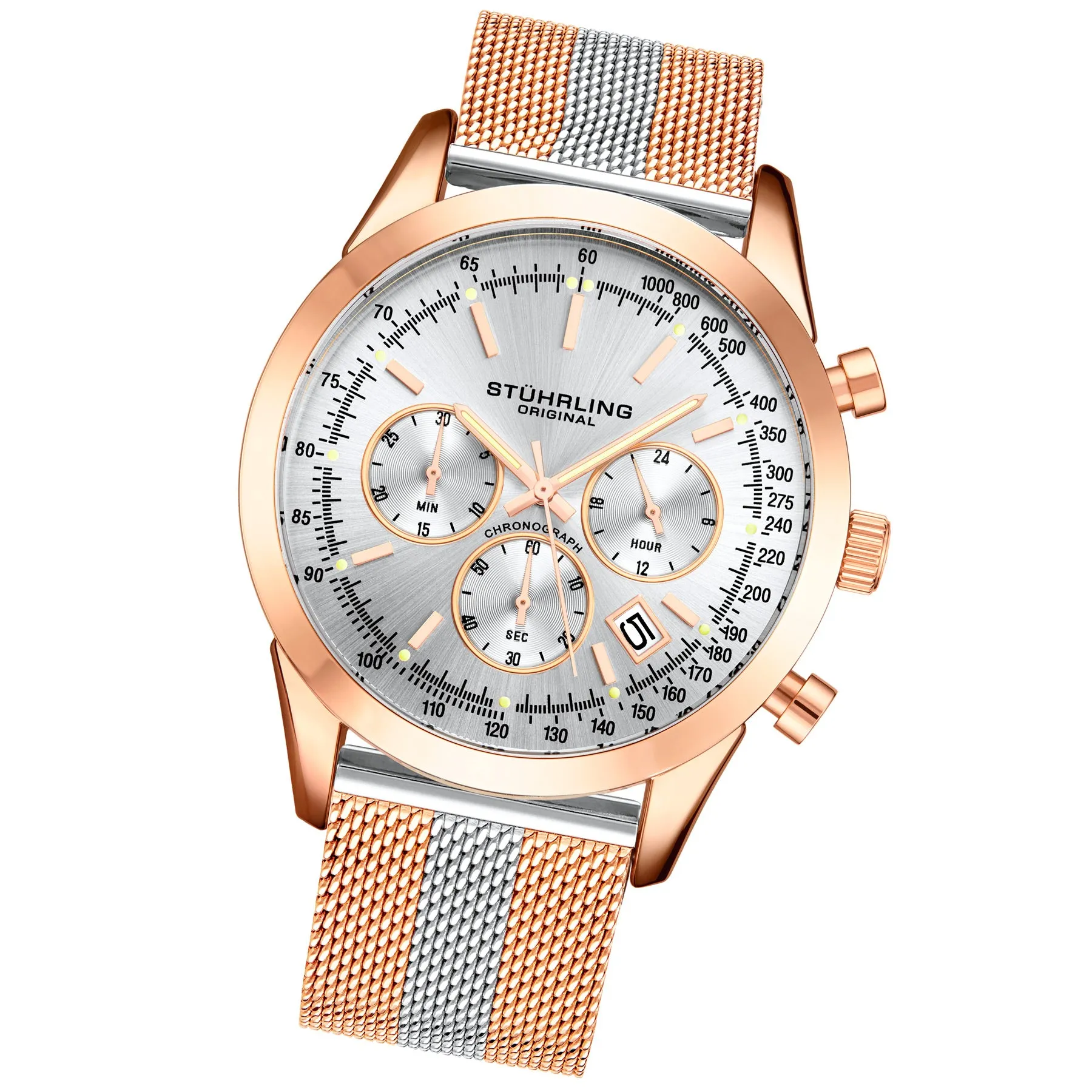 Preston 3975 Quartz 44mm Chronograph