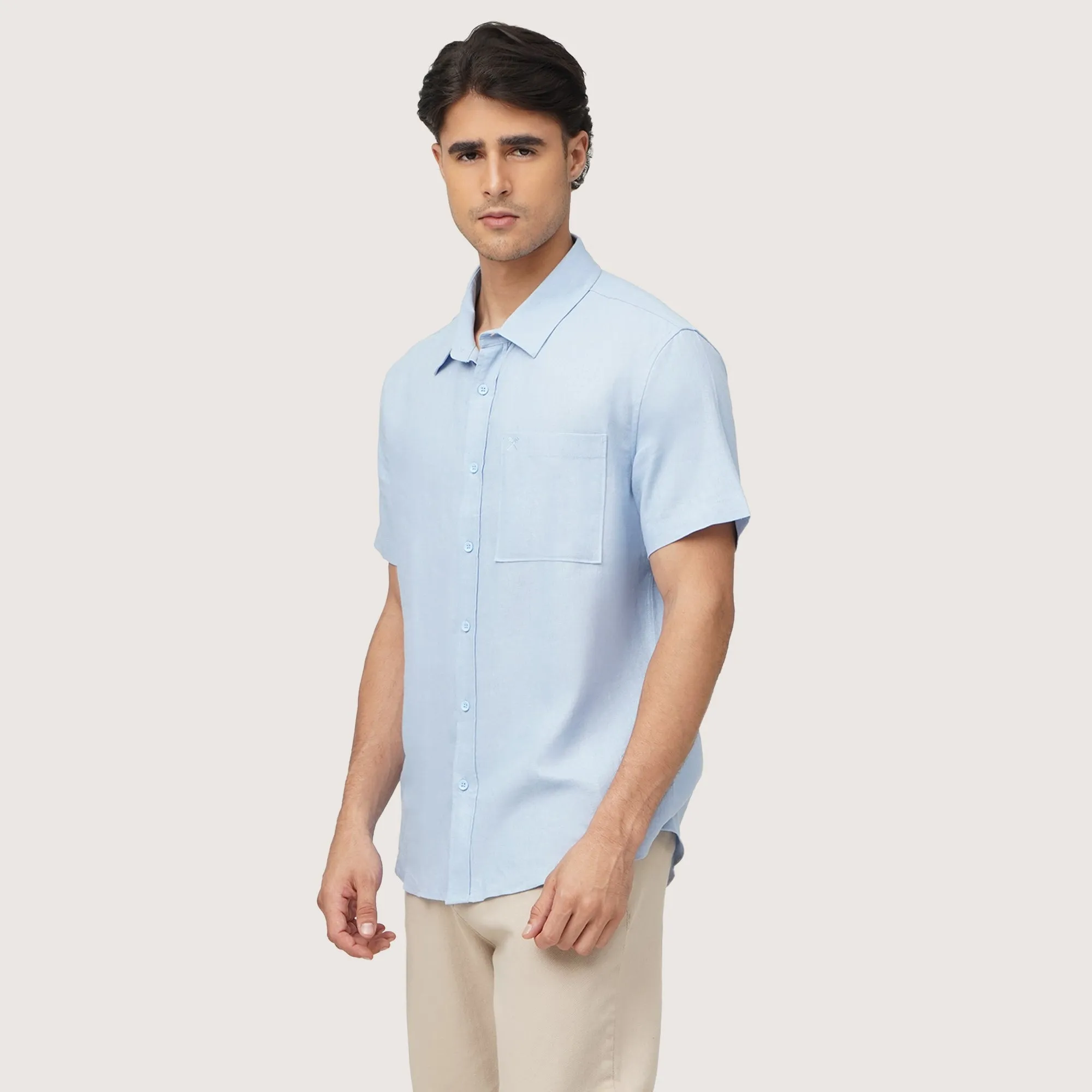 Regatta- Regular Fit Shirt In Linen Viscose With Patch Pocket