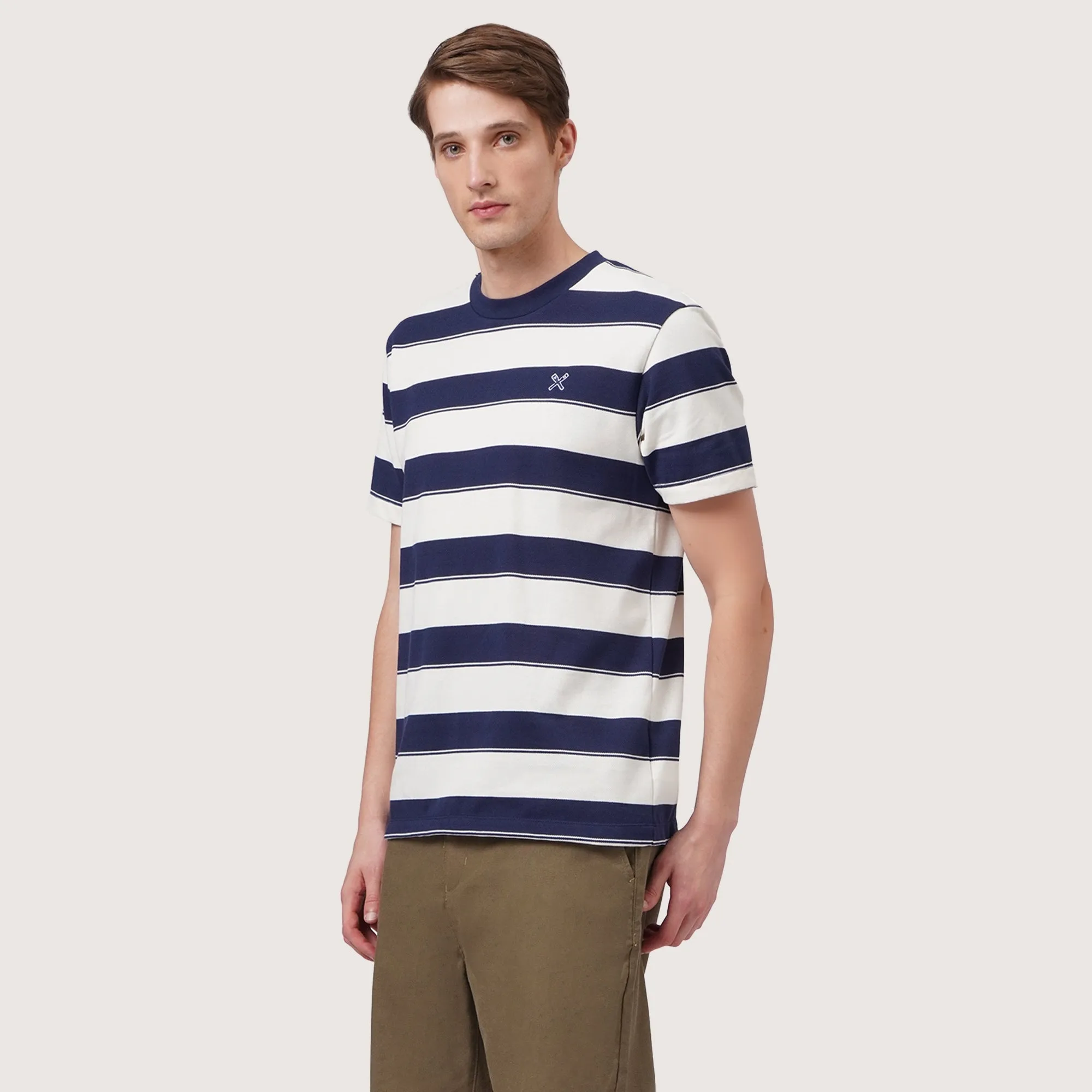 Regatta- Regular Fit Striped T-Shirt In Pique